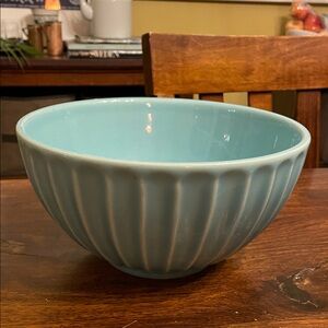 PRIMAGERA Large Kitchen Mixing Bowl Portugal Turquoise Aqua Sky Blue FLAW